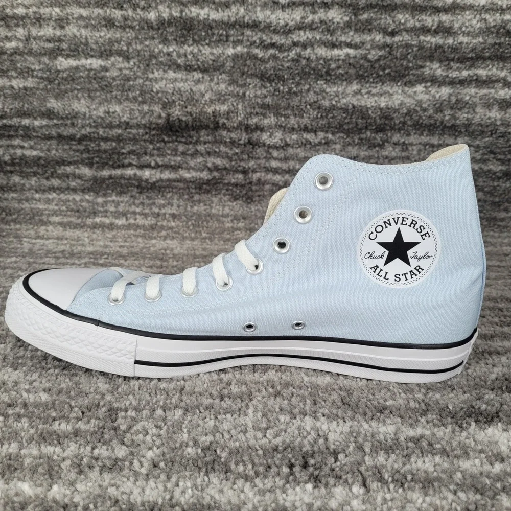 Converse Chuck Taylor All Star High Top Sneakers Light Blue Men 12 Womens 14 New - Picture 8 of 9